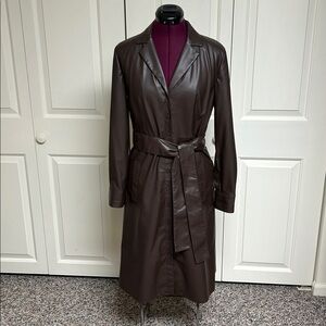 Kobi Halperin Dixy Faux Leather Shirtdress - Size XS
